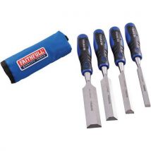 Faithfull 4 piece wood chisel set & case