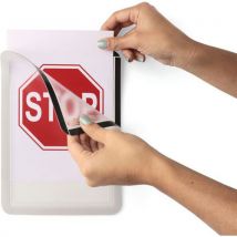 A5 magnetic display pocket - tarifold - grey