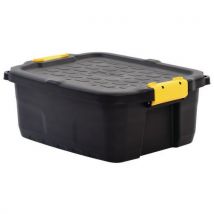 24l heavy duty box with lid black