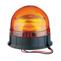 Led beacon 12/24v with flat base and two wires. 20w. Orange