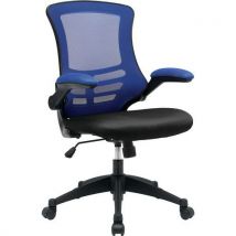 Office operator chair - blue mesh back + arms - black seat