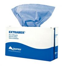 Box of 100 blue non-woven cloths 23x50 cm