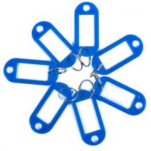 Blue key ring tags with label - Manutan expert