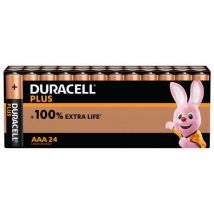 Duracell plus 100% aaa - 24 pack