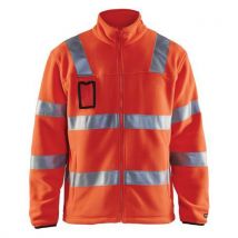 Fluorescent red high-visibility fleece jacket size s