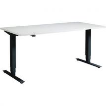 Advance black height adjustable desk - 140x70cm - grey