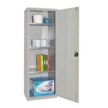 Grey slim antibacterial cupboard 3 shelves 1830x610x457mm