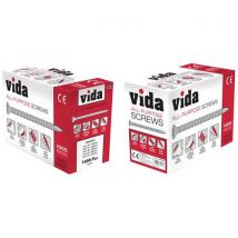 Pack 1000 pozidriv screws 4 x 25/30/40/50 + 5x70