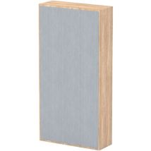Acoustic bookcase baffle - 1516mm high - light grey fabric
