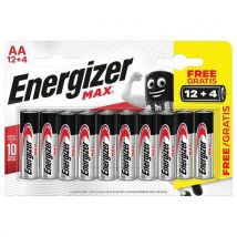 Energizer aa batteries - pack of 12+4