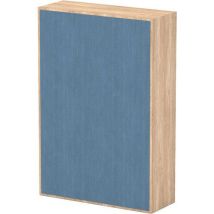 Acoustic bookcase baffle - 1116mm high - light blue fabric