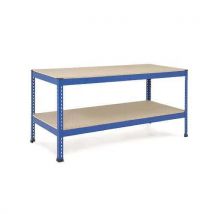 Blue Melamine Workbench Full Shelf 915x1830x915mm
