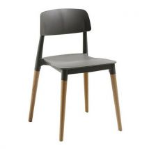 Glamwood chairs with beech base and black seat