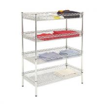 Chrome Basket Shelving - HxWxD 1600x1220x455mm