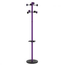 Coat rack with adjustable umbrella stand - reception area - plum