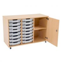 Tray Storage Unit with Lockable Cabinet/Cupboard HxWxD 754x1105x480mm by Gratnells