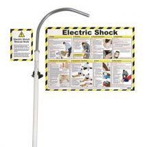 Electric Shock Rescue Hook with Poster and Sign - Up To 45kV Installation - Evolution Series