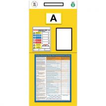 Single marker rack end board - rack assessment - yellow