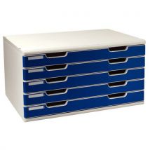 A3 5-drawer unit blue