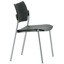 Chair without armrests black ass. L: 46.6 cm ass. H: 46 cm