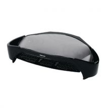 Smart suites black lacquered monitor stand
