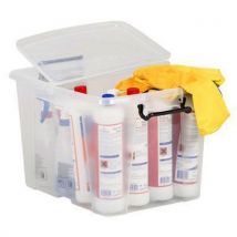 65l storemaster box with folding lid + clip handles