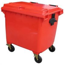 Red Wheeled Bin 1100 L
