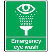 Rigid plastic emergency eye wash sign hxw 300x250mm
