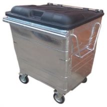Galvanised Steel Wheelie Bin 660 L