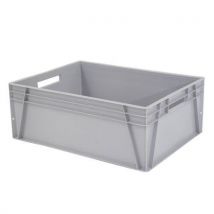34 L Grey Euro Container. Solid Sides HxWxD 180x400x600mm