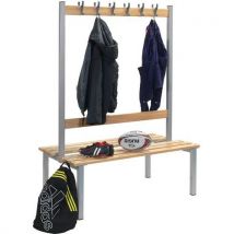 Double sided cloakroom/changing room bench - 1500x300mm