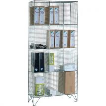 3 nested 4-box wire mesh lockers 1974x915x457mm - no doors