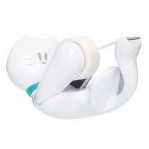 Scotch cat tape dispenser + 1 roll magic tape 19mm x 8.9m