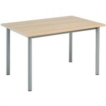 Conference table top colour: oak 140 x 74.5 oak aluminium
