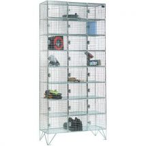 Premium 8-door wire mesh locker 1974x915x305mm - nest of 3