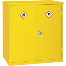 COSHH - Flammable Material Storage Cabinet - Heavy Duty - Yellow - 1 Shelf