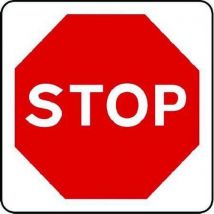 Reflective class 1 stop post fixing sign hxw 400x400mm