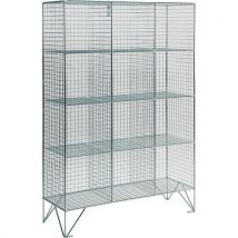 12 box wire mesh locker - no doors - 1370x915x305mm amp wire