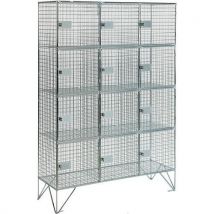 12 box wire mesh storage locker 1370x915x457mm - amp wire