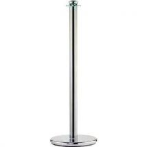 Traditional rope post with a chrome-effect finish