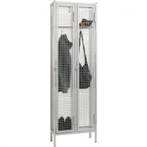 Heavy duty 1-door wire mesh locker 1974x609x457mm -nest of 2