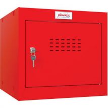 Mini red cube locker/cabinet - key lock - phoenix safe