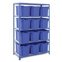 Gratnells bay blue & orange tall all jumbo - 12 clear tr