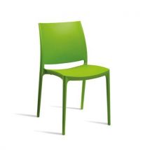 Coloured Plastic Bistro Chairs - Green by Zap