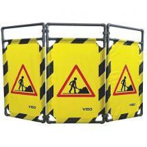 Caution work site 3-leaf barrier 100 x 170