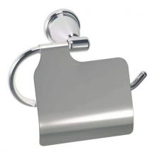 Chrome steel toilet roll holder