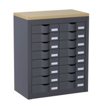 2-column chest of drawers 16 drawers anthracite