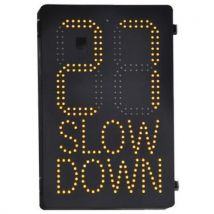 Led speed indicator sign - solar powered + data capture