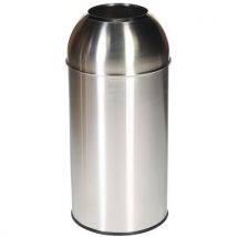 Open dome bin 40l stainless steel lid