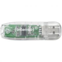Rainbow line usb 2.0 stick - 32 gb clear - intenso